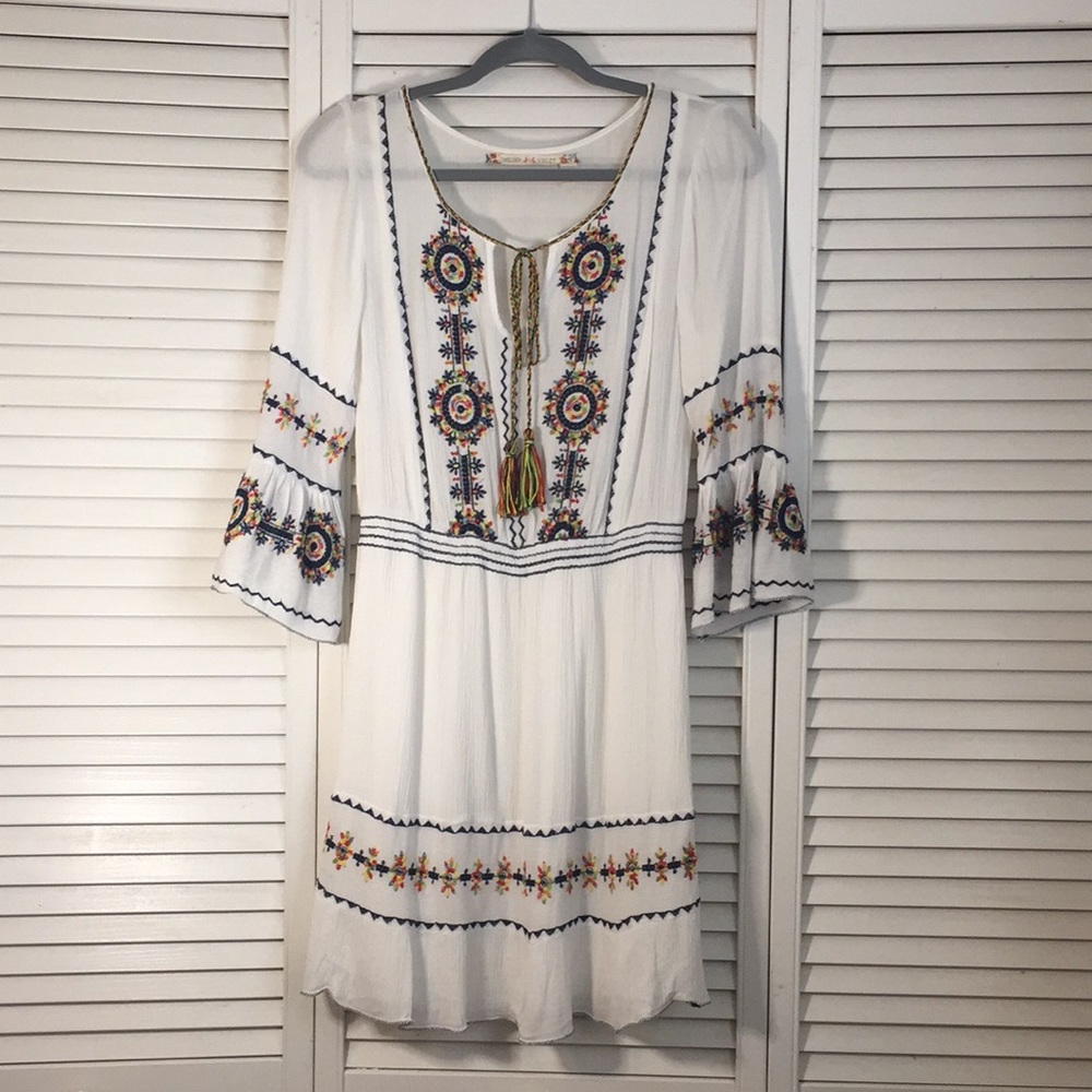 Chelsea & Violet Bohemian Embroidered Dress Size M